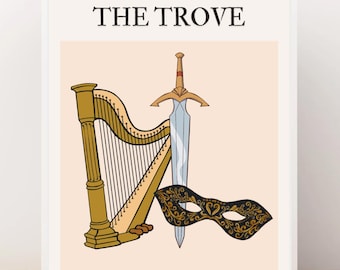 Esthetische digitale print | ACOTAR / ACOSF Nesta and The Trove - A Court Of Silver Flames-print