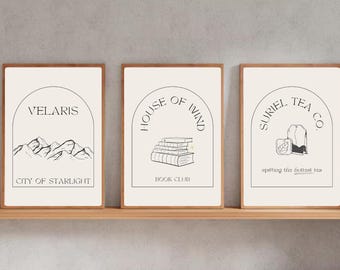 Aesthetic Digital Print | ACOTAR Velaris Trio, A Court Of Thorns And Roses Print