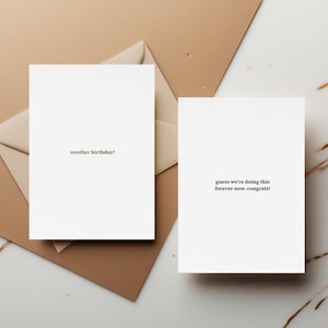 Ein weiterer Geburtstag - Lustige Geburtstagskarte, witziger minimalistischer Goldgruß mit Forever-Botschaft, Humor für Freunde oder Geschwister