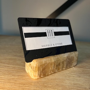 Historical Onyx Marble Card Holder: Wedding Table Number Sign