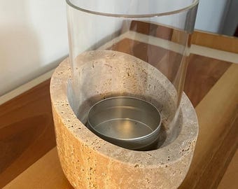 Feuerstelle pur | Handgemachter Marmor Tischkamin | Rauchfreie, geruchlose und tragbare Feuerstelle | Indoor Outdoor Decor - Geschenk