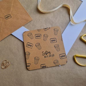 Grußkarte - Schön, dass es dich gibt - Kaffeepause-Grußkarte für liebe Menschen
