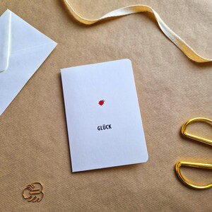 Wenskaart - Geluk - Wenskaart met lieveheersbeestje voor positieve momenten