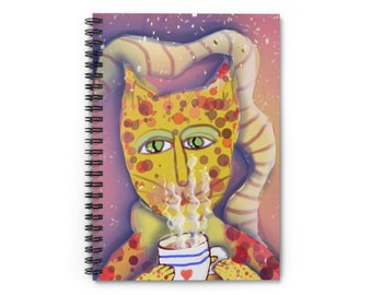 I Heart Kitties - Ruled Line Spiral Notebook