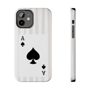 Cover per telefono resistenti ispirate alle carte da gioco, design con asso di picche, protezione unica per il telefono, regalo perfetto per i giocatori
