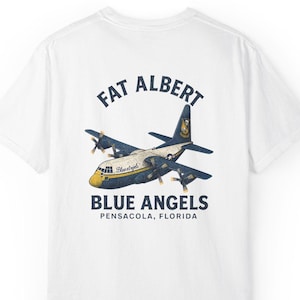 Retro Blue Angels Fat Albert Shirt Pensacola Florida Navy Aviation Vintage Distressed Tee