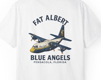 Chemise Fat Albert rétro Blue Angels Pensacola Florida Navy Aviation vintage en détresse effet vieilli