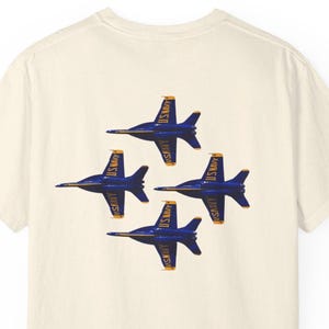 T-shirt Blue Angels : t-shirt graphique 100 % coton américain image 1