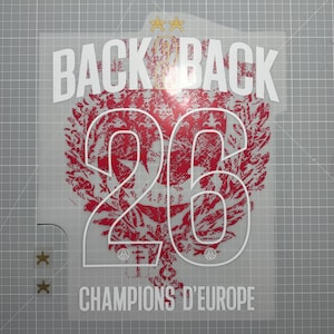 Flocage Nameset BACK 2 BACK Psg Home 2025/26 Thermocollant + 2 étoiles