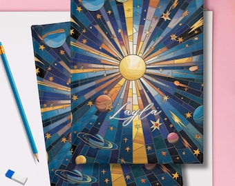 Custom Galaxy Hardcover Journal: 5x7 Blank Page Notebook