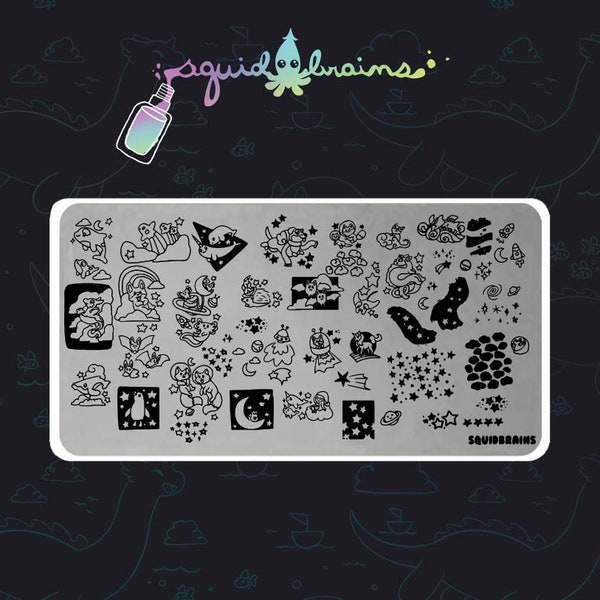 Space Exploration Nail Stamping Plate