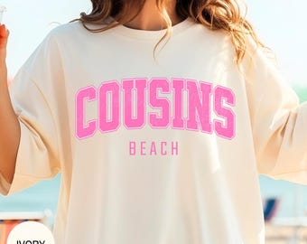 Cousins Beach Comfort Colors Shirt, Vintage Tee, Distressed Cousins Shirt, Oversized Tshirt, Trendy, Gift for Her, Book Lover Gift,Book Club