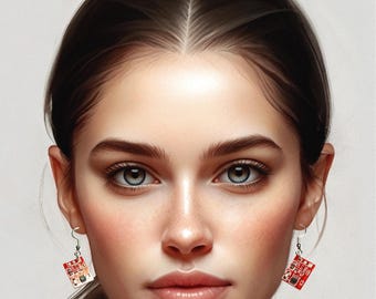 Electronic PCB Earrings - Cyberpunk Steampunk Model "Touch Button" One Pair