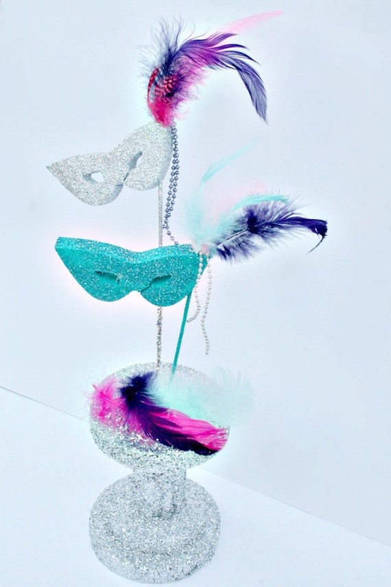 Mardi Gras Centerpiece Masquerade New Orleans Party Etsy