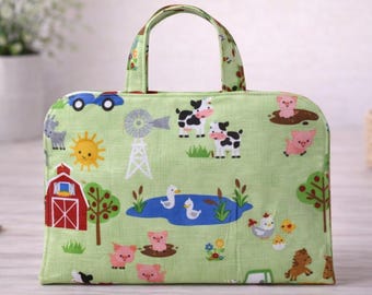 Farm Travel Activity Kit for Kids, Toddler Busy Bag, Road Trip Toy, Coloring Kit, Quiet Book Alternative, Restaurant Activity