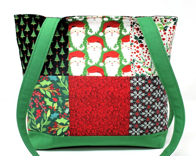 Hand Woven Christmas Tote Bag