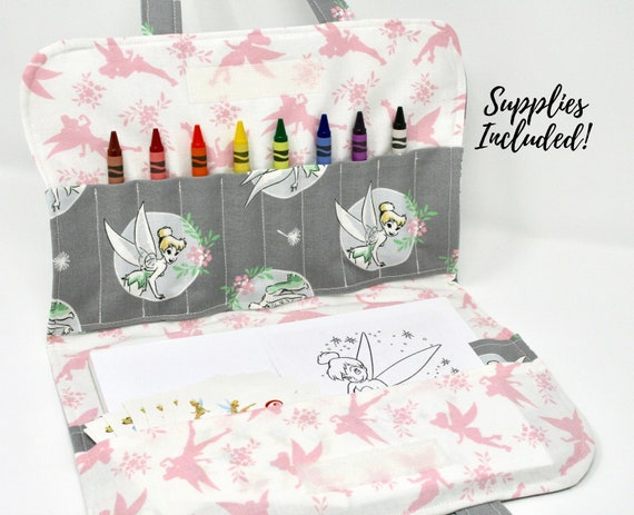 Download Tinkerbell Art Folio Crayon Wallet Coloring Book Crayon Etsy