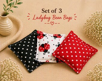 Ladybug Kids Bean Bag Toss Game for Screen Free Play and Kids Travel Activity