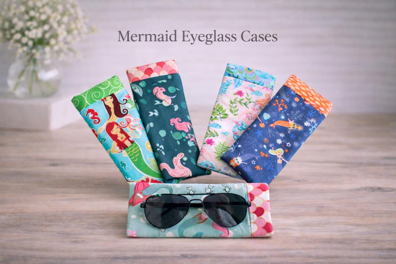 39 Best Eyeglasses Cases: Stylish and Protective Options for Your Eyewear 4 Mermaid Eyeglasses Case Soft Fabric Sleeve, Padded Sunglasses Pouch,…