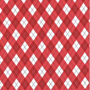 Red and White Christmas Cotton Fabric: Rustique Winter Woodland by Michael Miller