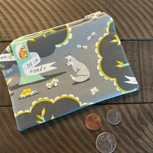 Bolsa de monedas Woodland, monedero de cambio, bolsa de cambio, monedero de cambio, bolsa de cremallera, bolsa de cremallera, monedero de monedas con cremallera, monedero de cambio de cremallera