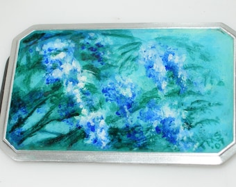 SALE! Large Hand Painted WISTERIA Flower Vine Belt BUCKLE
