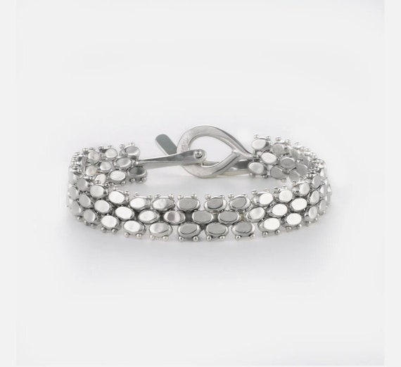 Sterling Silver Stream Bracelet by Jill Platner, 1” X 7”, W
