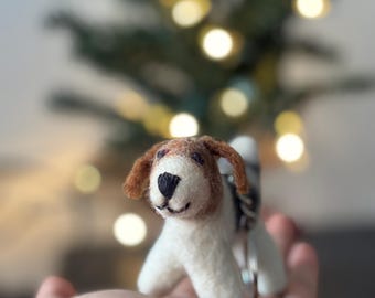 Handmade Felt Keychain | Animal Keychain |  Eco-Friendly Wool Bag Charm | Needle Felted Key Ring | Gift