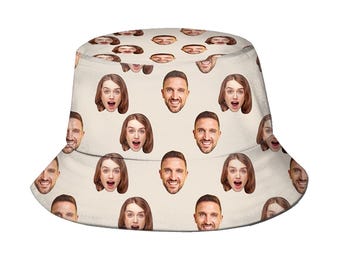 Custom Face Bucket Hat: Personalized Photo Sun Hat for Men Women