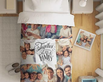 Custom Photo Collage Bedding Personalized Bedding Duvet Cover Single Bed Sheet Gifts