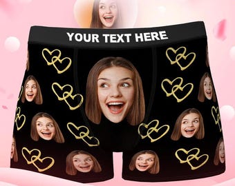 Custom Face Boxer Shorts Personalised Photo Boxer Shorts Romantic Valentine's Day Gifts For Boyfriend