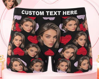 Custom Face Boxer Shorts Personalized Photo Underwear for Him Funny Gift for Boyfriend Husband Gag Gift Men Gift