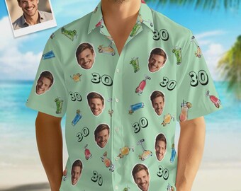 Custom Face Hawaiian Shirt: Birthday Aloha Party Outfit For Men