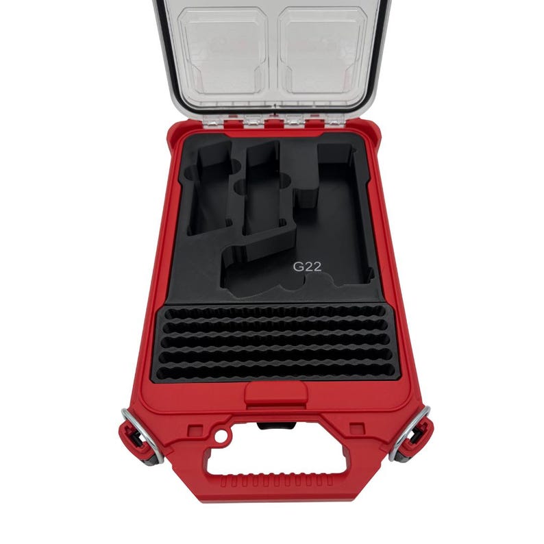 Pistol Insert for Milwaukee Slim Packout Organizer – 3D Printed Handgun Storage with Magazine & Ammo Slots image 12