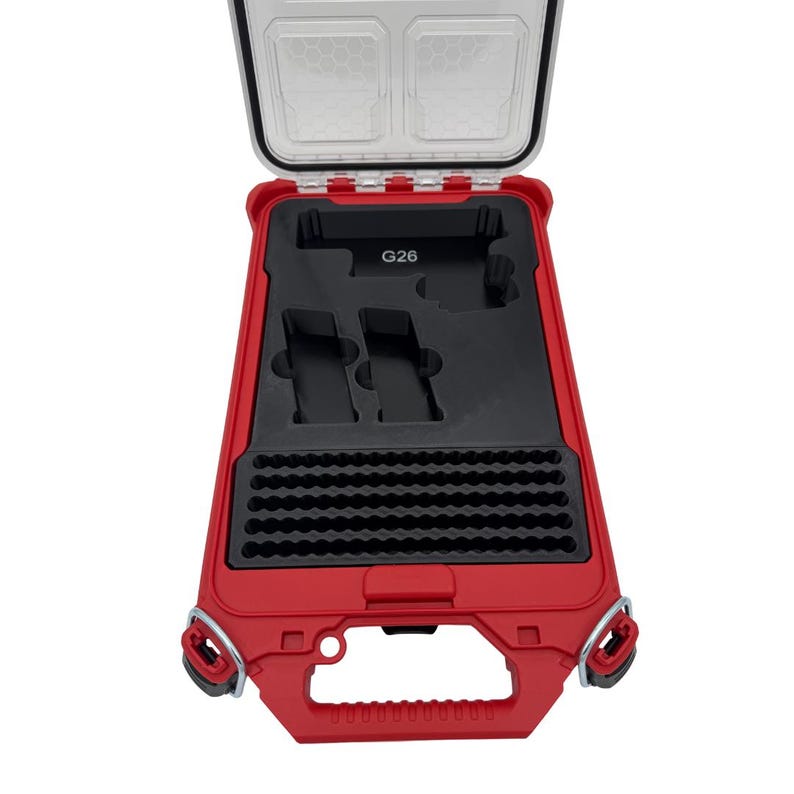 Pistol Insert for Milwaukee Slim Packout Organizer – 3D Printed Handgun Storage with Magazine & Ammo Slots image 11