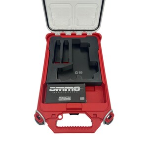 Pistol Insert for Milwaukee Slim Packout Organizer – 3D Printed Handgun Storage with Magazine & Ammo Slots image 6
