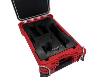 Custom Milwaukee Packout Double Stack Pistol Insert: Magazine & Ammo Storage, 3D Printed Organizer, Stackable Insert for Gun and Accessories