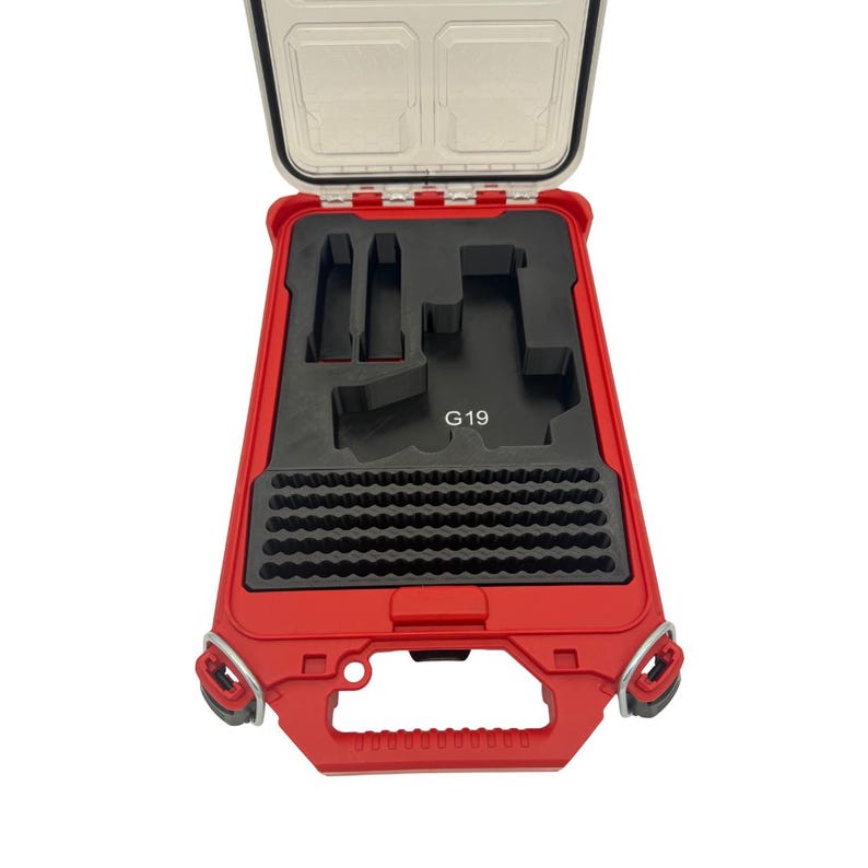 Pistol Insert for Milwaukee Slim Packout Organizer – 3D Printed Handgun Storage with Magazine & Ammo Slots image 7