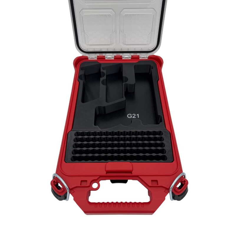 Pistol Insert for Milwaukee Slim Packout Organizer – 3D Printed Handgun Storage with Magazine & Ammo Slots image 10