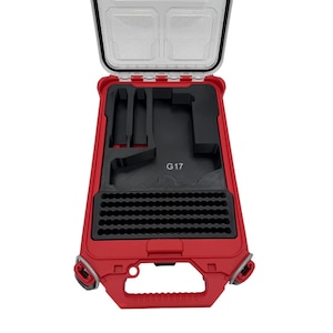 Pistol Insert for Milwaukee Slim Packout Organizer – 3D Printed Handgun Storage with Magazine & Ammo Slots image 1