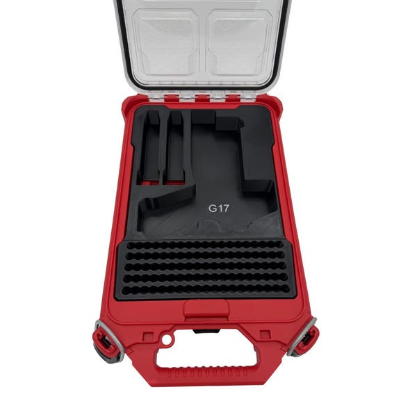 Pistol Insert for Milwaukee Slim Packout Organizer – 3D Printed Handgun Storage with Magazine & Ammo Slots