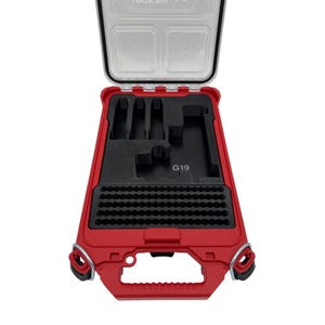 Pistol Insert for Milwaukee Slim Packout Organizer – 3D Printed Handgun Storage with Magazine & Ammo Slots image 3