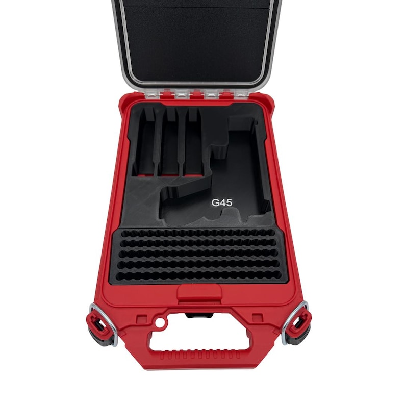 Pistol Insert for Milwaukee Slim Packout Organizer – 3D Printed Handgun Storage with Magazine & Ammo Slots image 4