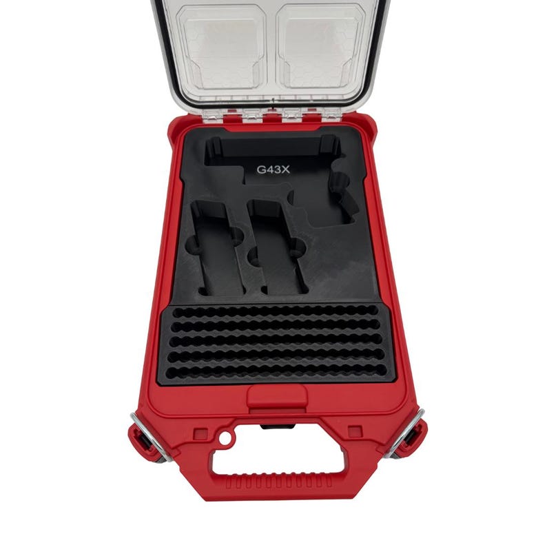 Pistol Insert for Milwaukee Slim Packout Organizer – 3D Printed Handgun Storage with Magazine & Ammo Slots image 13