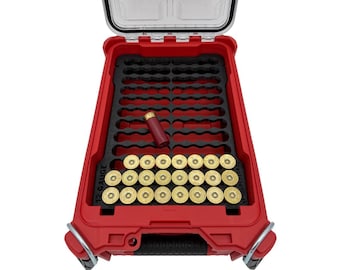 Shotgun Shell Ammo Organizer Insert for Milwaukee Packout, 12 Gauge Shell Storage, 20 Gauge Shell Storage