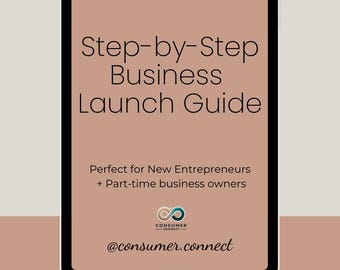 Guía paso a paso para el lanzamiento de un negocio para nuevos emprendedores / Lista de verificación para emprendedores principiantes / Kit de inicio para nuevos negocios / Descarga en PDF