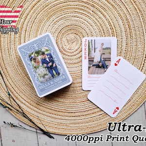Custom Wedding Guest Book Alternative Wedding Signing Book Wedding Favor Poker Personalized Playing Cards - Both Sides