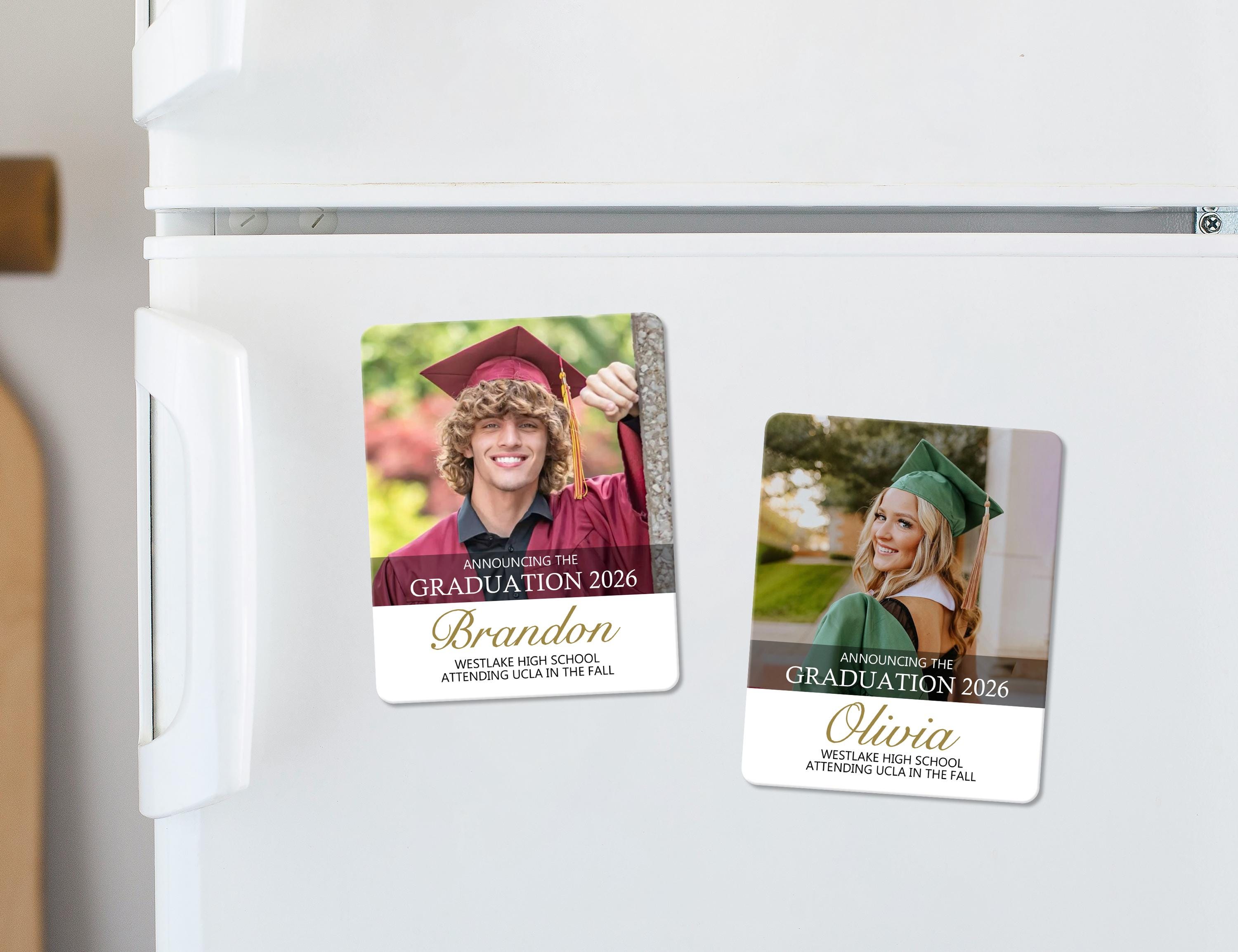 Custom Graduation Announcement Magnet With Photo Senior 2026 Save the ...