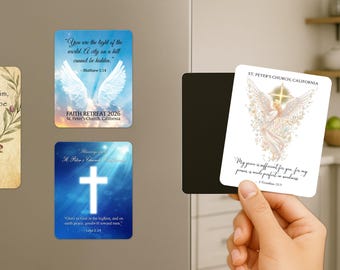 Personalized Bible Verse Magnet – Custom Scripture Gift – Christian Encouragement Decoration – Faith Inspirational Quote Fridge Magnet