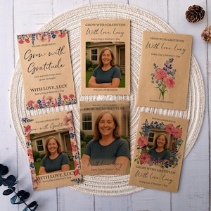 Custom Seed Packet | Wildflower Seeds | Mother&#39;s Day Favor | Gardening Gift for Mom | Love in Bloom | Bulk Seed Favors | Eco-Friendly Gift